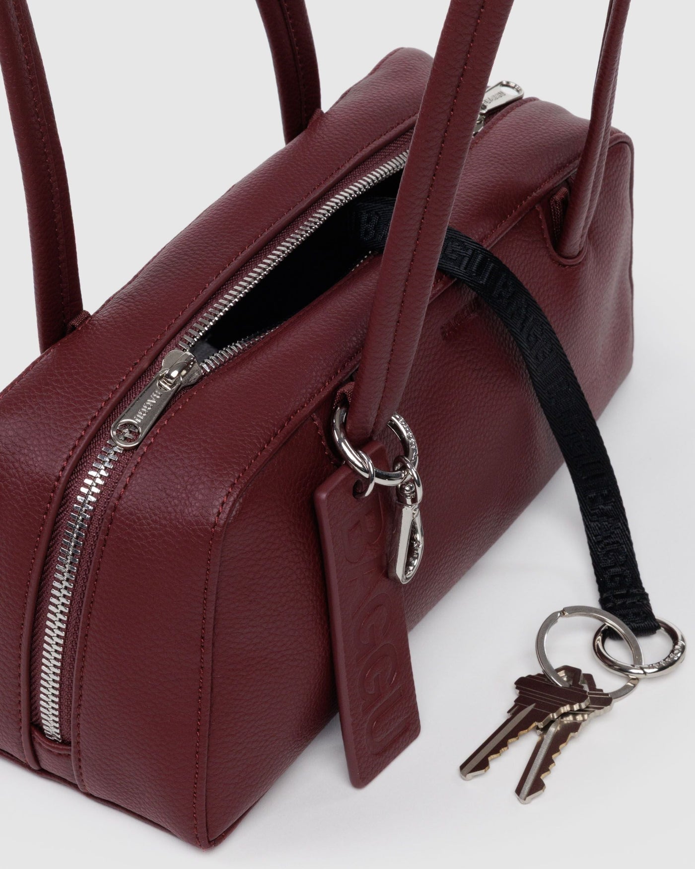 Recycled Leather Bowler Bag