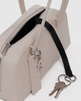 Small Recycled Leather Bowler Bag